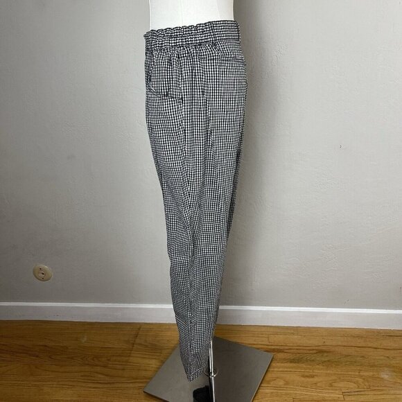 Urban Outfitters Silence Noise Gingham Black Plaid Tapered Trousers Pants Size 4 - Picture 4 of 13
